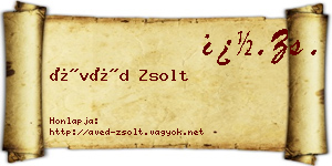 Ávéd Zsolt névjegykártya